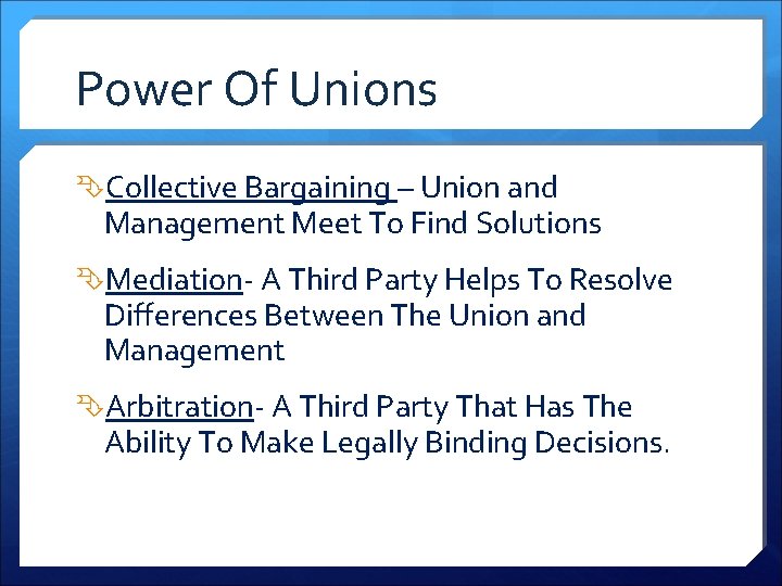 Power Of Unions Collective Bargaining – Union and Management Meet To Find Solutions Mediation-