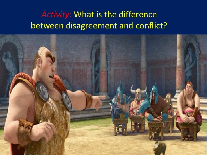 Activity: What is the difference between disagreement and conflict? 