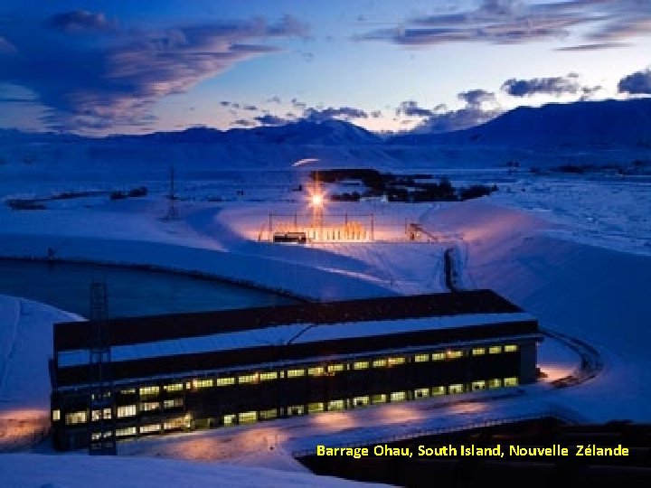 Barrage Ohau, South Island, Nouvelle Zélande 