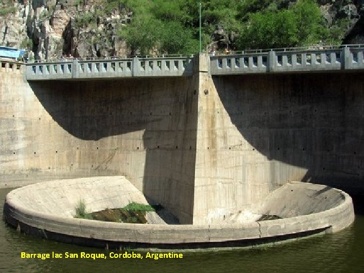 Barrage lac San Roque, Cordoba, Argentine 