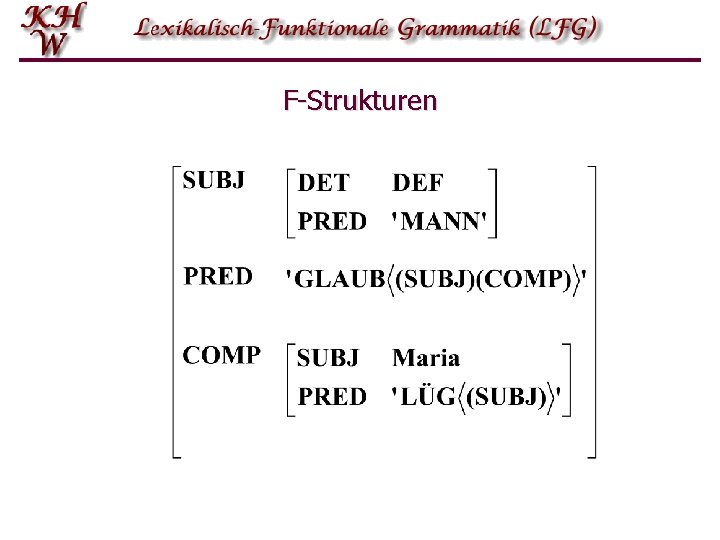 F-Strukturen F-Strukturen