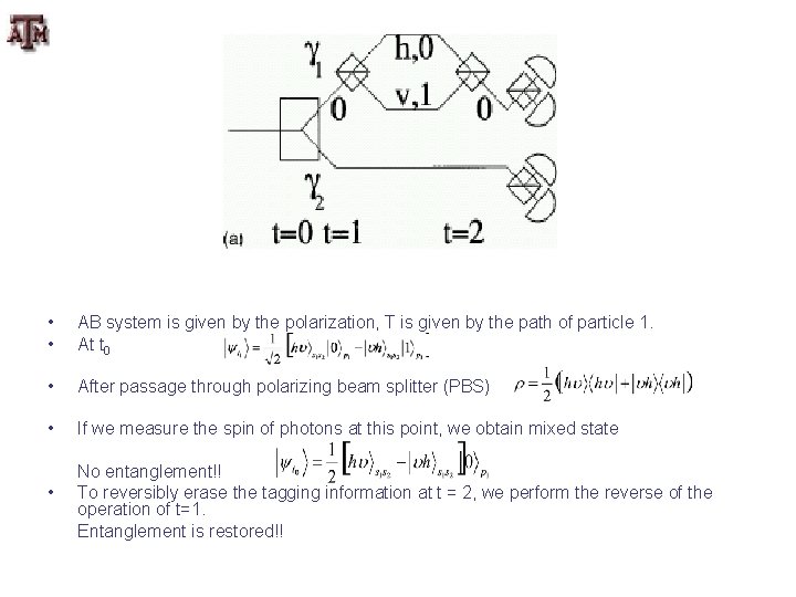  • • AB system is given by the polarization, T is given by