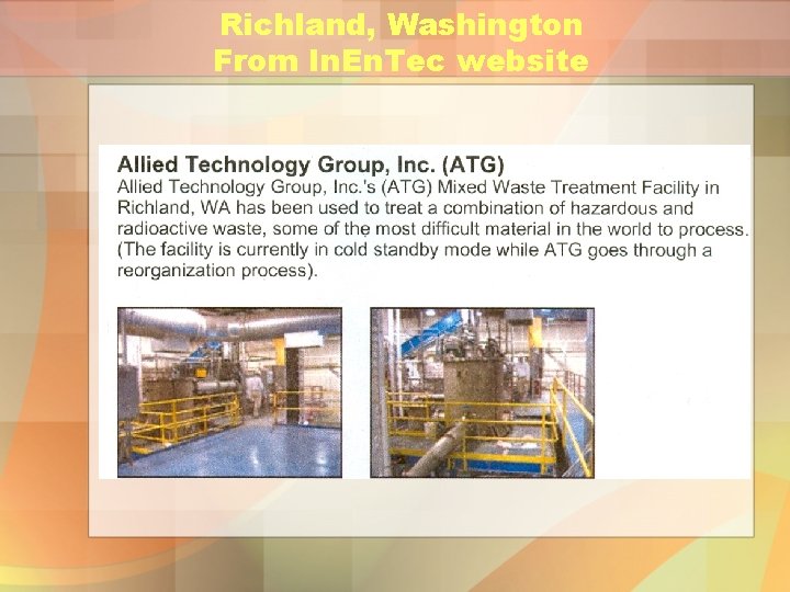 Richland, Washington From In. En. Tec website 