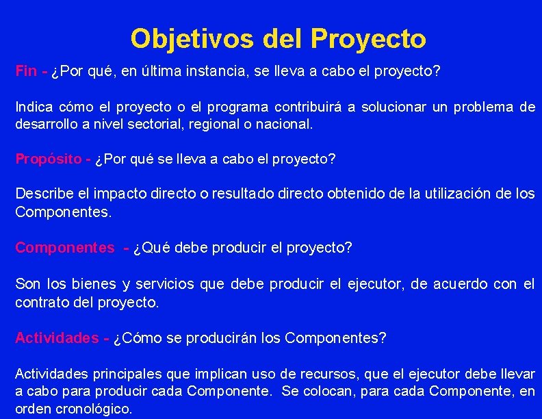 Objetivos del Proyecto Fin - ¿Por qué, en última instancia, se lleva a cabo