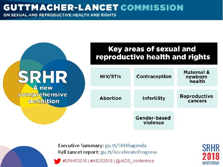 Executive Summary: gu. tt/SRHRagenda Full Lancet report: gu. tt/Accelerate. Progress #SRHR 2018 | #AIDS
