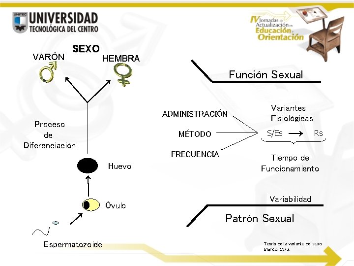 VARÓN SEXO HEMBRA Función Sexual ADMINISTRACIÓN Proceso de Diferenciación MÉTODO FRECUENCIA Huevo Óvulo Variantes