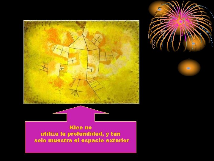 Klee no utiliza la profundidad, y tan solo muestra el espacio exterior 