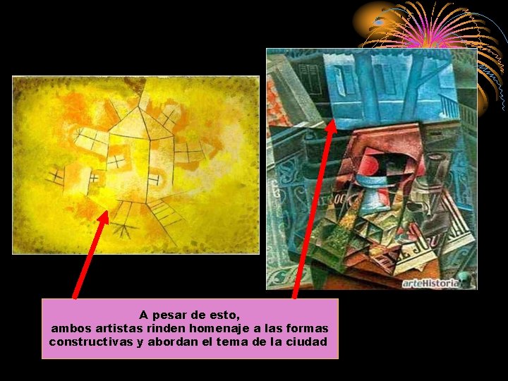A pesar de esto, ambos artistas rinden homenaje a las formas constructivas y abordan