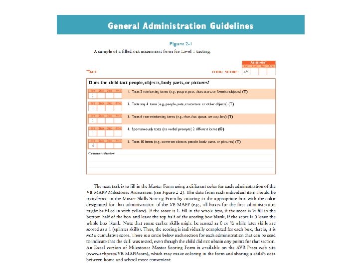VB-MAPP Level 1: Tact 