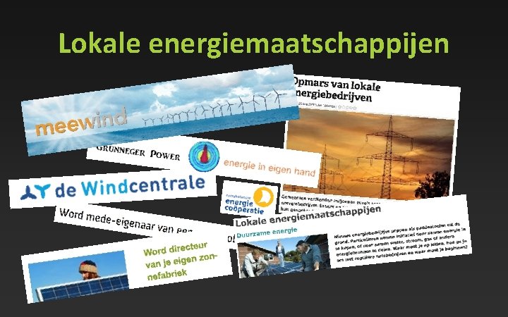 Lokale energiemaatschappijen 