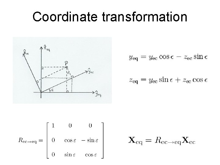 Coordinate transformation 