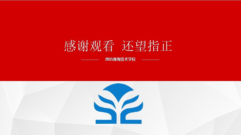 感谢观看 还望指正 潍坊渤海技术学校 PPT模板下载：www. 1 ppt. com/moban/ 节日PPT模板：www. 1 ppt. com/jieri/ PPT背景图片：www. 1 ppt.