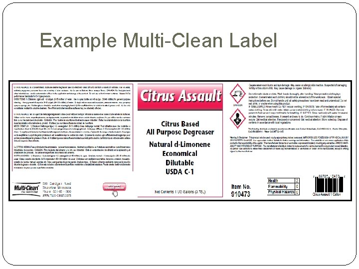 Example Multi-Clean Label 