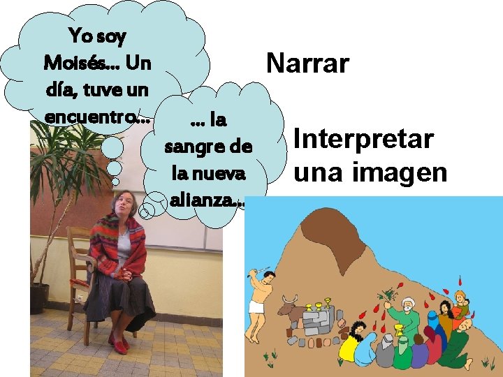 Yo soy Moisés. . . Un día, tuve un encuentro. . . Narrar. .