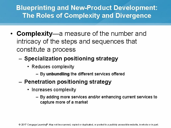 Blueprinting and New-Product Development: The Roles of Complexity and Divergence • Complexity—a measure of