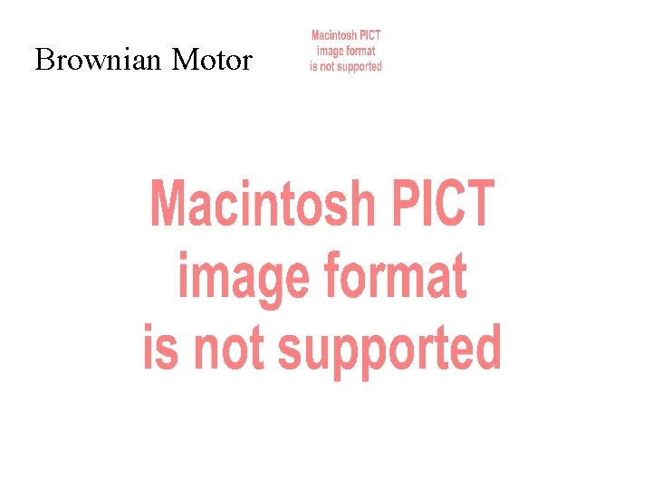 Brownian Motor 
