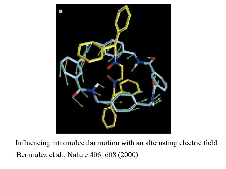 Influencing intramolecular motion with an alternating electric field Bermudez et al. , Nature 406: