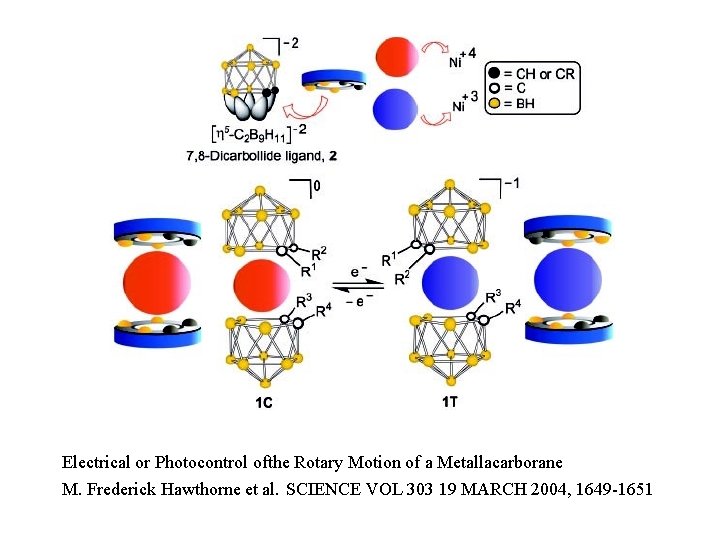 Electrical or Photocontrol ofthe Rotary Motion of a Metallacarborane M. Frederick Hawthorne et al.