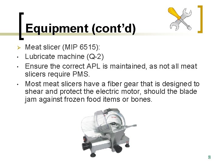Galley Equipment Maintenance CS 1SS Foster Learning Objectives