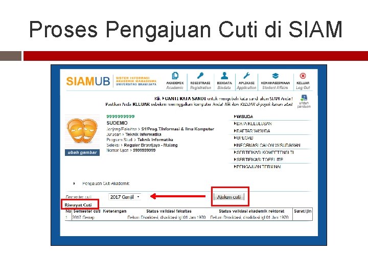 Proses Pengajuan Cuti di SIAM 