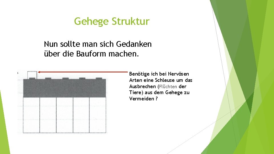 Gehege Struktur Nun sollte man sich Gedanken über die Bauform machen. Benötige ich bei