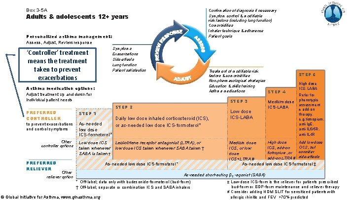 Box 3 -5 A Confirmation of diagnosis if necessary Symptom control & modifiable risk