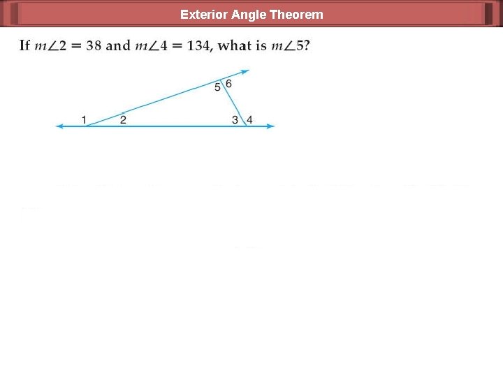 Exterior Angle Theorem 