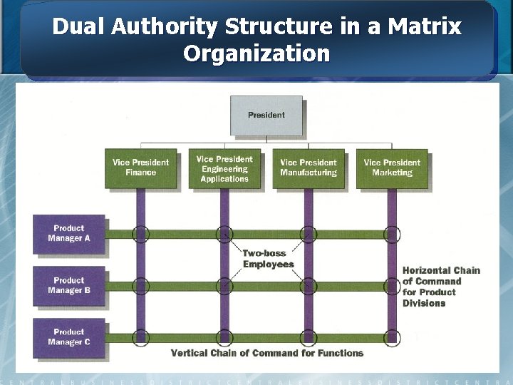 Dual Authority Structure in a Matrix Organization 36 