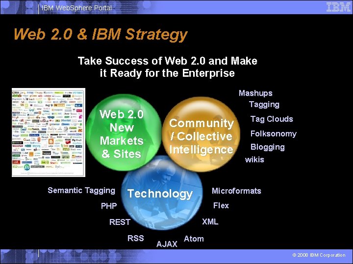 IBM Web. Sphere Portal Web 2. 0 & IBM Strategy Take Success of Web