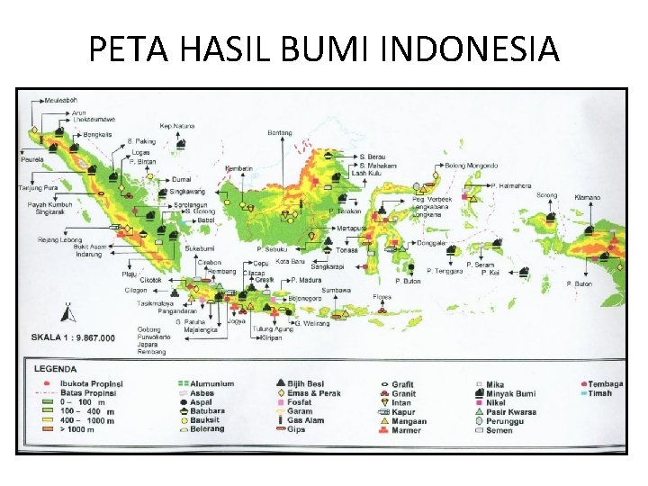 PETA HASIL BUMI INDONESIA 