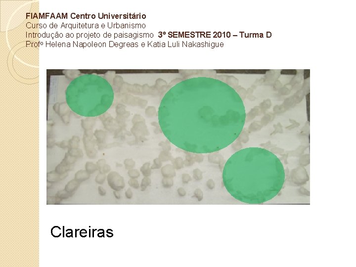 FIAMFAAM Centro Universitário Curso de Arquitetura e Urbanismo Introdução ao projeto de paisagismo 3⁰