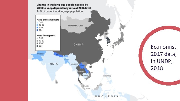 Economist, 2017 data, in UNDP, 2018 