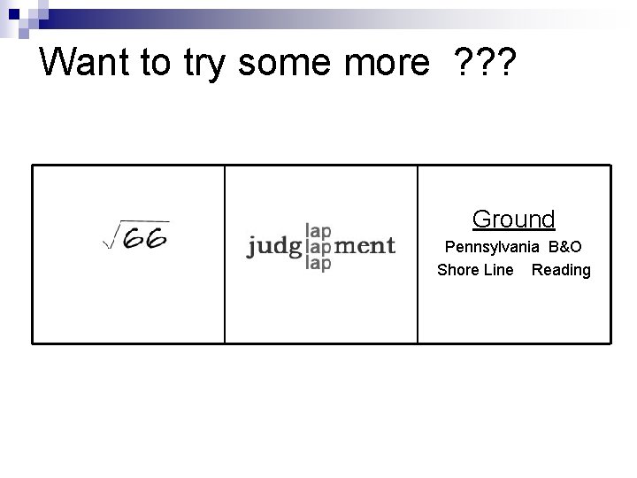 Want to try some more ? ? ? Ground Pennsylvania B&O Shore Line Reading
