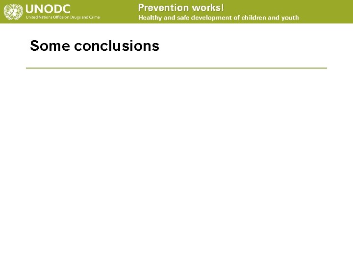 Some conclusions 