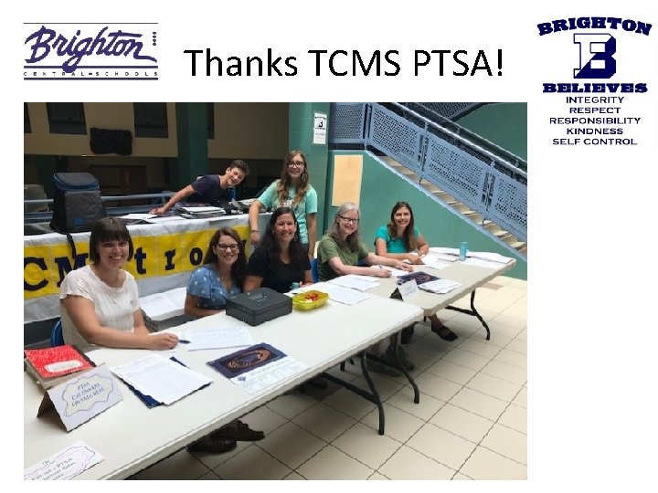 Thanks TCMS PTSA! 