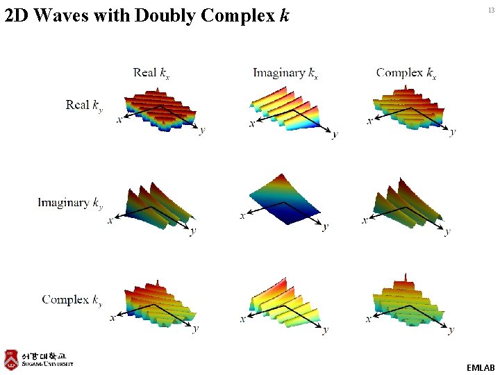 2 D Waves with Doubly Complex k 13 EMLAB 