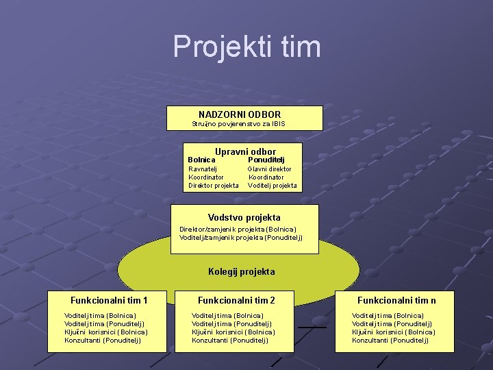 Projekti tim Steering NADZORNI Committee ODBOR Ake Enell, sponsor Stručno povjerenstvo za IBIS Commercial