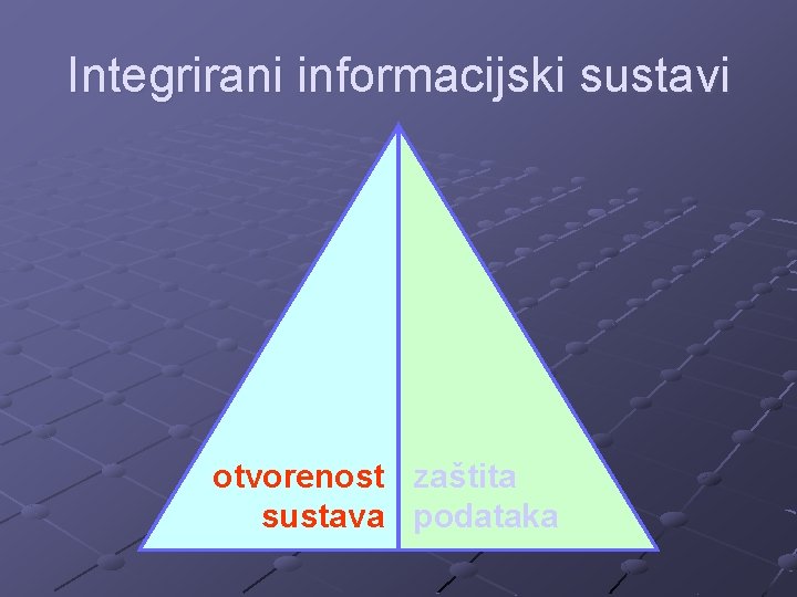 Integrirani informacijski sustavi otvorenost zaštita sustava podataka 