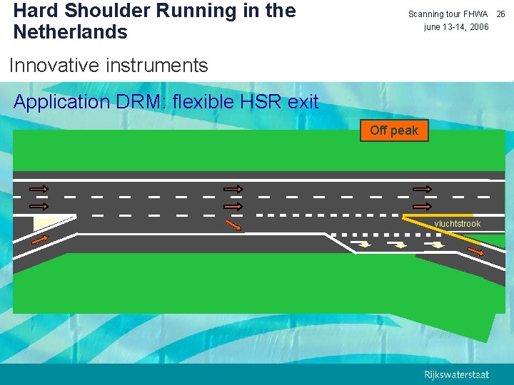 Hard Shoulder Running in the Netherlands Scanning tour FHWA 26 june 13 -14, 2006