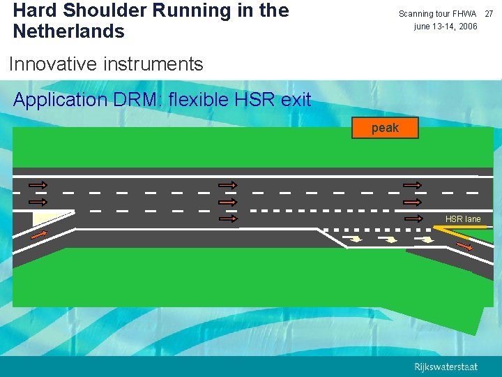 Hard Shoulder Running in the Netherlands Scanning tour FHWA 27 june 13 -14, 2006