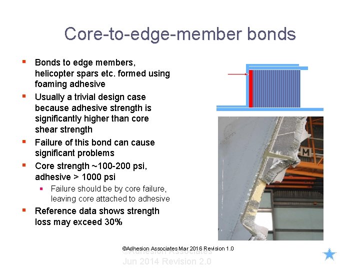 Core-to-edge-member bonds § Bonds to edge members, helicopter spars etc. formed using foaming adhesive