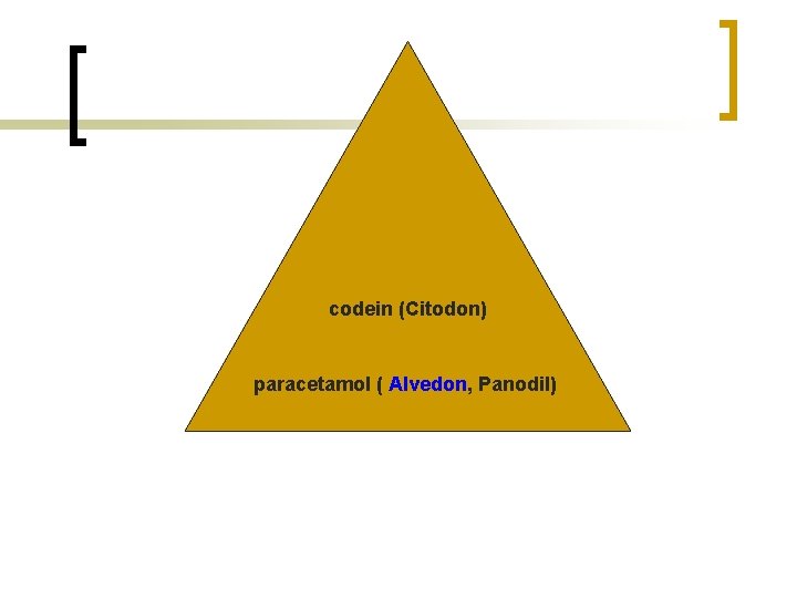 codein (Citodon) paracetamol ( Alvedon, Panodil) 