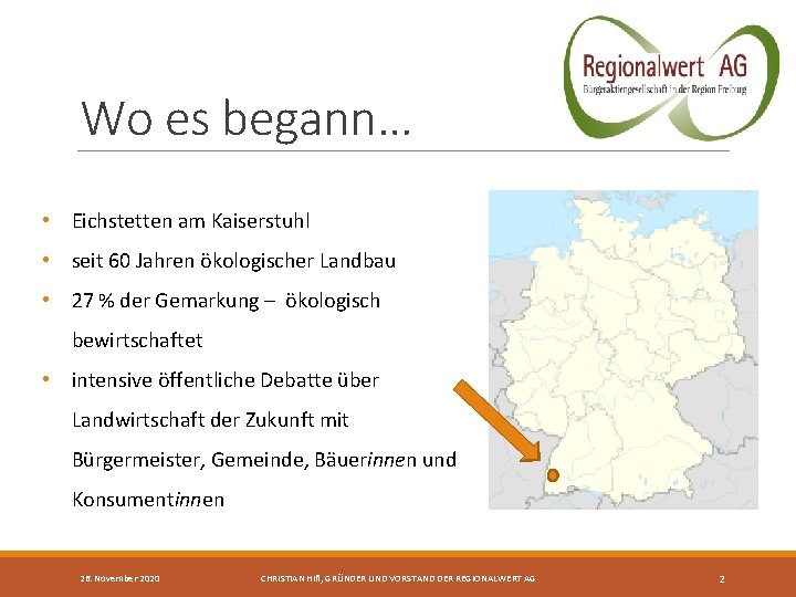 Wo es begann… • Eichstetten am Kaiserstuhl • seit 60 Jahren ökologischer Landbau •