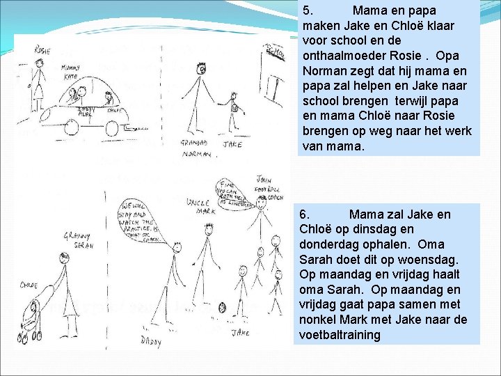 5. Mama en papa maken Jake en Chloë klaar voor school en de onthaalmoeder