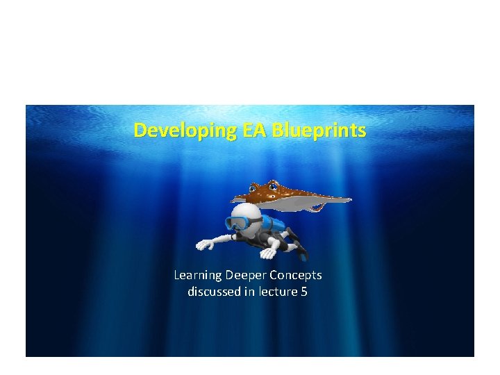 Developing EA Blueprints Learning Deeper Concepts discussed in lecture 5 