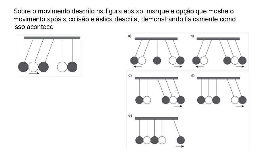 Sobre o movimento descrito na figura abaixo, marque a opção que mostra o movimento