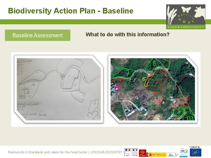 Biodiversity Action Plan - Baseline What to do with this information? Funded by Biodiversity