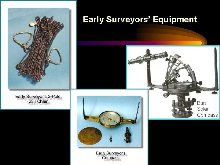 Early Surveyors’ Equipment Burt Solar Compass 