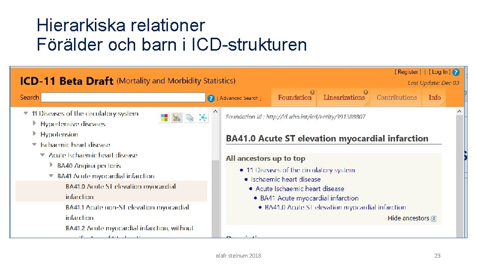 Hierarkiska relationer Förälder och barn i ICD-strukturen olafr steinum 2018 23 