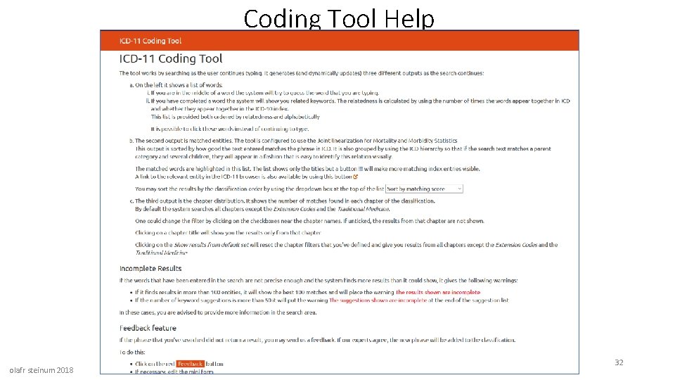 Coding Tool Help olafr steinum 2018 32 